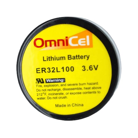 Omnicel ER32L100 3.6V Sz 1/6D Lithium Battery Nickel Pin Telematics ER32L100